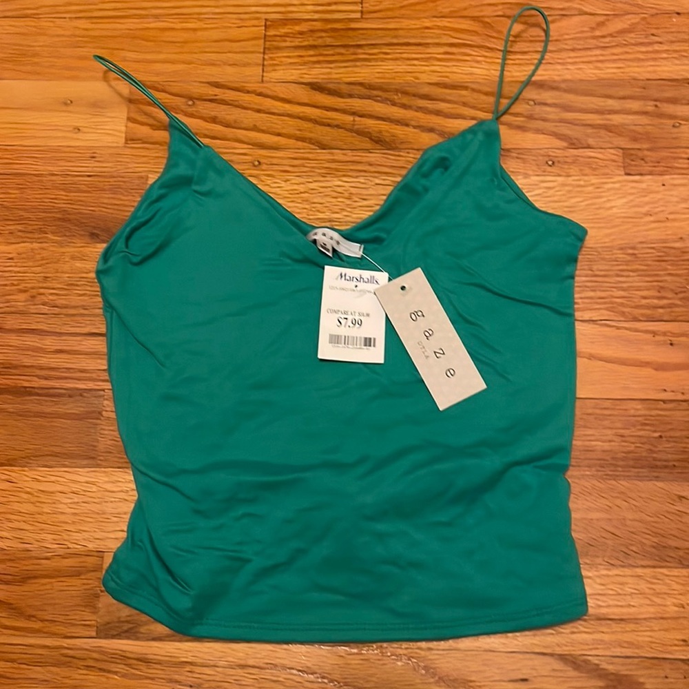 Green flowy shirt